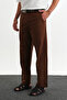 Sarto Belted Elastic Comfortable Fit Men's Trousers New Season Brown - 4