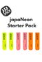 Japaneon Starter Pack (3Pack) Neon Orange Pink Yellow Unisex Lifestyle & Sports Towel Sole Organic Cotton 3-Piece Sock Set