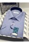 Classic Short Sleeve Checkered Gift Boxed Men's Shirt Fs-004158 - Blue - 3