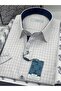 Classic Short Sleeve Checkered Gift Boxed Men's Shirt Fs-004160 - White - 3