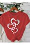 Triple Heart Special Design Printed Women's T-shirt