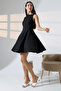 Women's Zero Sleeve Mini Flounced Dress - 2