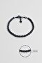 Gray Hematite Stone Adjustable Men's Steel Triple Bracelet Set - 5