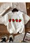 Strawberry Printed Oversize Basic T-Shirt Short Sleeve T-Shirt T-Shirt