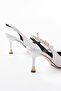 Inf-1151 White Daily Open Back Heeled Shoes - 3