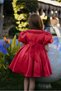 Girls' Special Occasion Short Evening Dress - Buttoned, Special Design - Bag Accessory_M2445 - 5