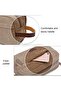 iCozzier Men's Toiletry Wash Bag Leather and Canvas Travel Toiletry Makeup Comestic Bag Dopp Kit for - 3