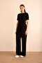 Knitted Loose Trousers with Elastic Waist