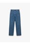 X Sima Tarkan - Cotton Straight Long Leg Normal Waist Jean Trousers - Straight Fit Jean 5Sal4020 - 5