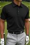 Men's Black-White 2-Piece Slim Fit Polo Neck Tshirt - 3