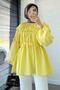 Reglan Floral Detailed Poplin Tunic – Yellow - 3