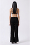 Black Knitted Knitwear High Waist Wide Leg Design Beach Pants 004 - 4
