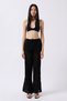 Black Knitted Knitwear High Waist Wide Leg Design Beach Pants 004 - 3