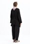 Black-Asymmetrical Cut Buttoned Shirt - 4