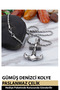 Modern Design Unisex Fashion Anchor Angel and Compass Necklace - 2