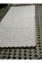 1 Piece Stain Resistant Gardenia Double Wrap Embroidered Runner on Linen - 2