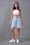 High Waist Comfortable Fit Above Knee Denim Shorts Jeans Shorts 70367 - 6
