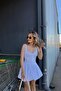 Backless Balloon Dress White - 2