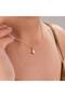 Minimal Butterfly Figured Zircon Stone Women's Necklace, Sparkling and Elegant Design - Gold Color - 3