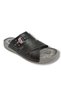 M244-0105 Leather Anatomical Fashion Buckle Men's Slippers