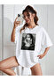 Unisex Men/Women Monalisa Custom Printed Oversize Cotton T-Shirt - 4