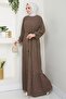 Lian Woven Viscose Dress 1539 - Brown - 5