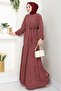 Lian Woven Viscose Dress 1539 - Burgundy - 3