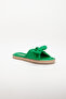 Women's Green Daily Bow Comfortable Stylish Lightweight Durable Sea Pool Beach House Slippers with Inner Pad - 5