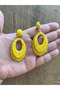 Raffia Model Metal Alloy Style Women's Earrings - 4