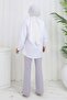 Belted Spanish Leg Trousers Gray 6538 - 5