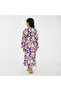 Floral Kids Jalabiya - Blue V-Neck and Stone Embellishments - 2