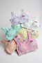 6-Piece Girl's Thick Strap Padded Bustier Training Bra - Dondeza & Tutku Underwear Bayii - 4