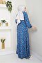 Semar Woven Viscose Dress 1541 - Blue - 6