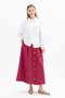 White-Leg Sleeve Pile Detailed Linen Shirt