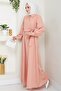 Reyel Cross Tie Dress 1464 - Salmon - 3