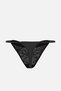 Leonie Brodeli Shiny Stone Detailed Satin Piping Bra Panty Set - 2724 - Black - 4