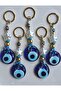 New Year's 5-Piece Luxury Gift Star Detailed Evil Eye Beaded Keychain - 3