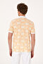 Men's Regular Fit Polo Neck Orange T-Shirt 50299618-Vr202 - 5