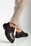 Genuine Leather Men's Classic Shoes, Brown, Thick Sole, Lace-Up - 2