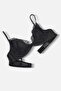 Wire Brodeli Satin Piping Capless Bra Panty Set - 2723 - Black - 4