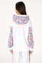 Women's White Modal Blend Hooded Sweatshirt 50300694-Vr013 - 5