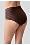 Laser Cut High Waist Panties C19211 Brown - 4