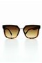 Women's Leopard Patterned Glasses Brown Glass Uv400 Protected Gold Detailed Classic and Sports Combination Suitable - 8