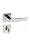 Doğanlar Karma Luxury Square Rosette Door Handle Chrome Wc