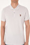 Men's Slim Fit Polo Neck Light Gray Basic T-Shirt 50310669-Vr001 - 6