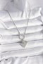 316L Steel Silver Color Ball Chain Zircon Stone Triangle Model Women's Necklace - Tj-Bko9574 - 2