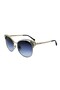Schc24S 349F Rose Gold Rhinestone Metal Frame and Gray Gradient Glass Sunglasses - 3