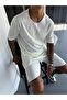 Oversize Perforated White Knitwear Tshirt