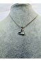 Zircon Stone Hollow Steel Heart Necklace - 3