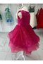 Paillettes Beaded Puffy Green Girl's Evening Dress - 2